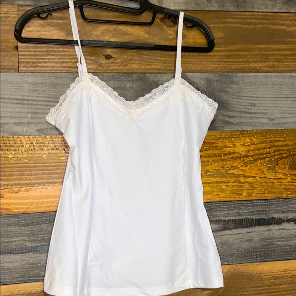 Francescas basic stretchy white tank S